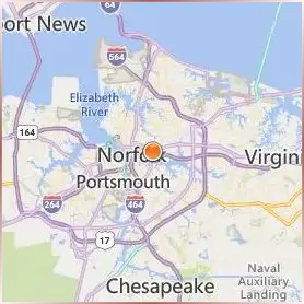 Norfolk State University Location Map