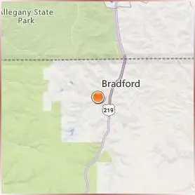 University of Pittsburgh Bradford Location Map University of Pittsburgh Bradford Location Map